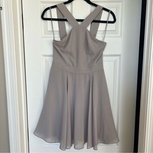 Lulu's Strapless Taupe Dress